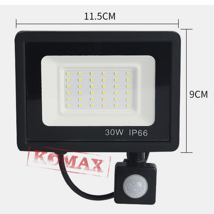 Đèn led pha cảm biến 30W trắng -1 