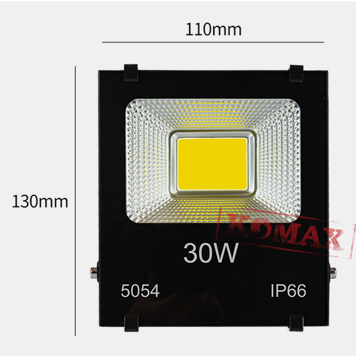 Kích thước đèn pha led cob 5043 30w vàng