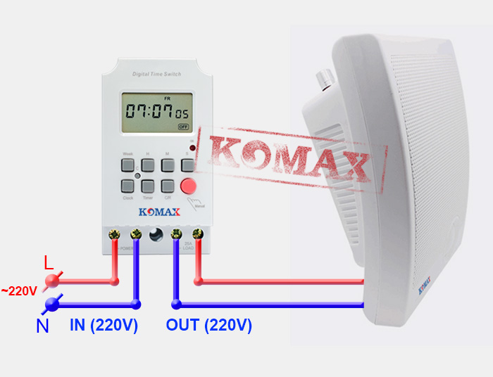 Cách đầu dây cho bộ loa báo giờ tự động SW-58C