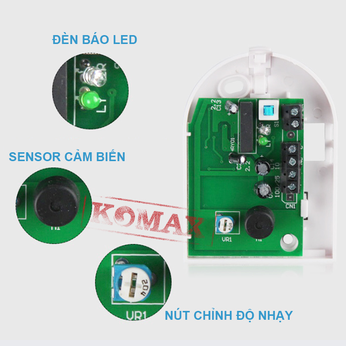 Cấu tạo của mạch điện tử đầu dò vỡ kính paradox BP-10