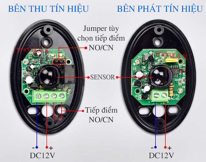 Sơ đồ đấu dây của hàng rào chống trộm ngoài trời tầm xa 15m