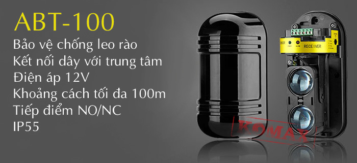 Beam hàng rào điện tử 100m ABT-100-5