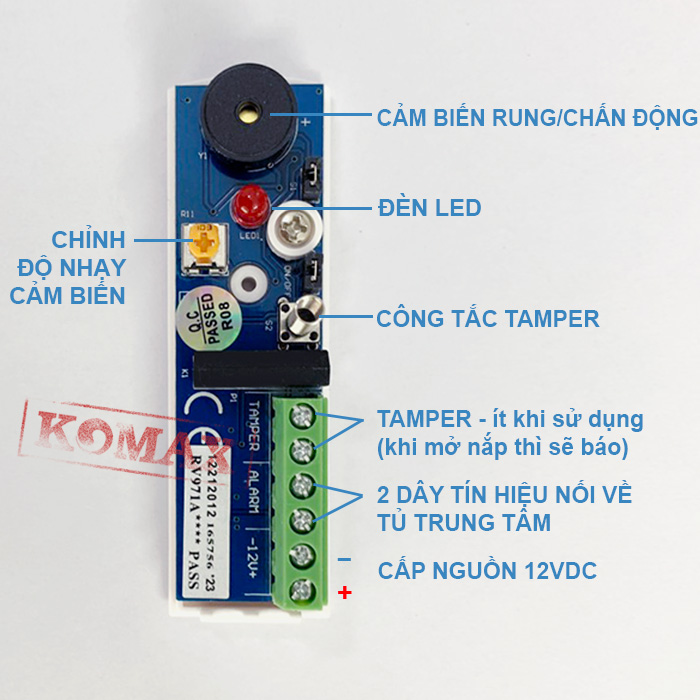 Cảm biến chấn động có dây RV-971A-5