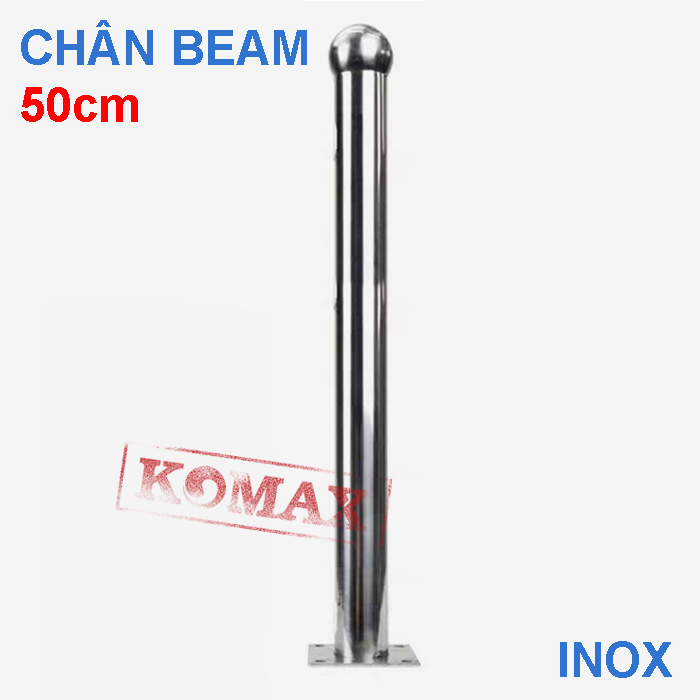 Chân inox gắn photobeam chữ T cao 50cm