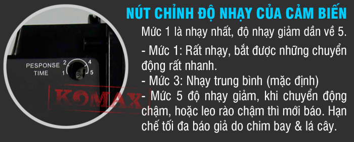 Cách chỉnh độ nhạy cho hàng rào hồng ngoại 3 tia ABE-250, nó có thể chỉnh được nhiều mức khác nhau phù hợp với nhu cầu của nhiều khách hàng