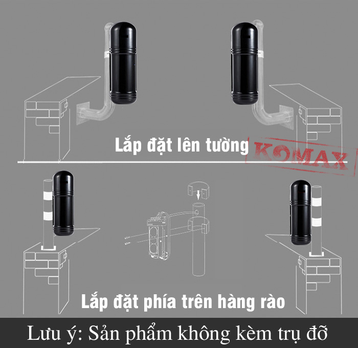 Cách lắp đặt hàng rao hồng ngoại báo động 3 tia ABE-250