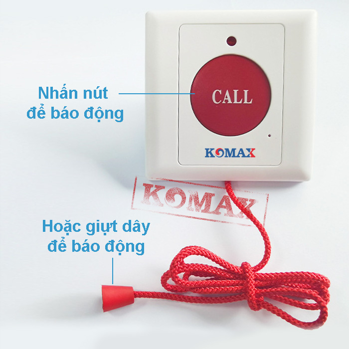 Nút gọi khẩn được thiết kế dễ sử dụng cho mọi người