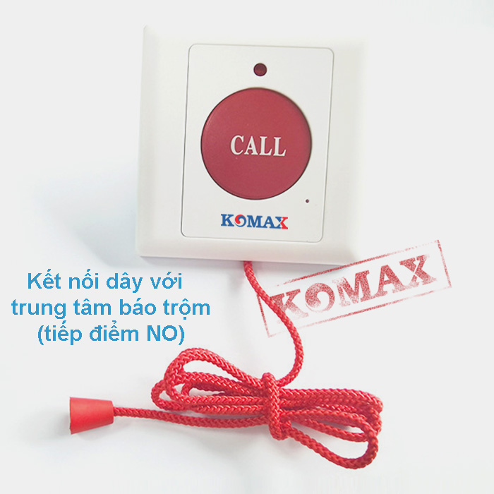 Nút gọi khẩn km-rc68 được kết nối với trung tâm báo động qua ngõ NO