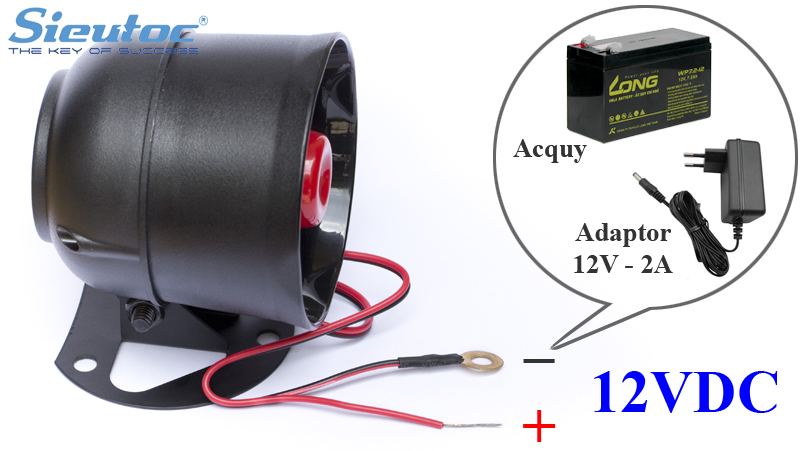 Sử dụng nguồn DC-12V