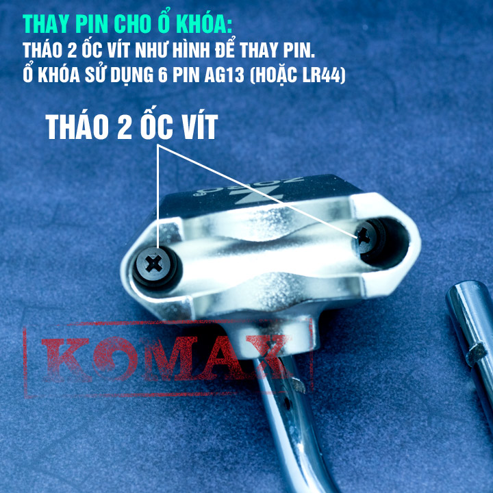 Cách thay pin ổ khóa chống cắt ZORO AL-60