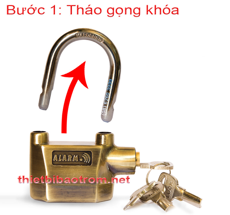 Cách thay pin của ổ khóa chống trộm KB-106C