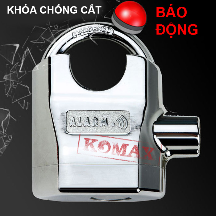 Khóa chống cắt 2 lõi bi K-8325A inox bạc