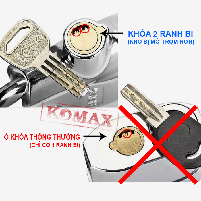  ổ khóa chống cắt K-8325ALEX có thiết kế chống làm chìa giả