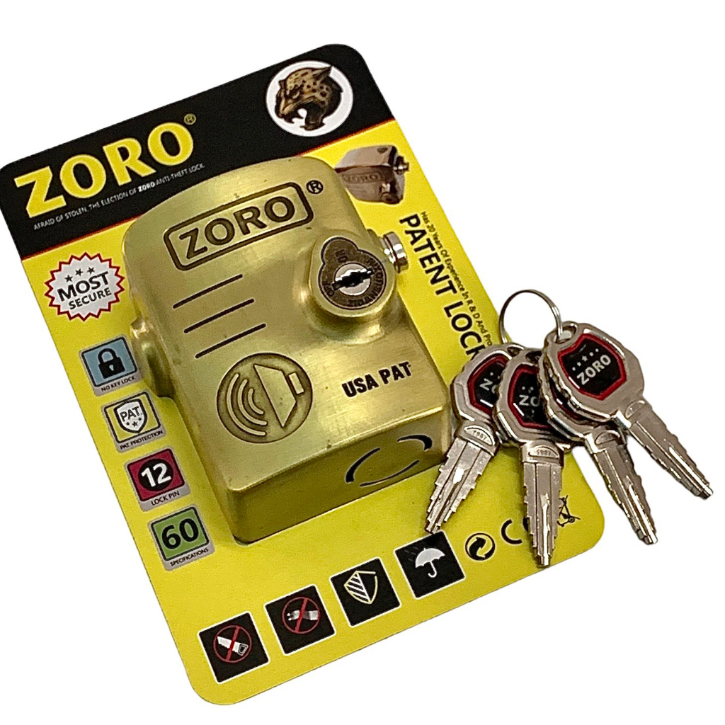 Chìa khóa của khóa chụp chống trộm zoro AL-80 được thiết kế hình kiếm, rất an toán và khó vô hiệu hóa