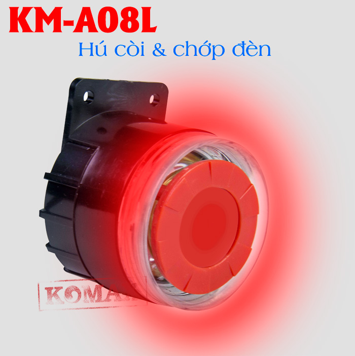 Còi báo động 12v kèm đèn KM-A08L