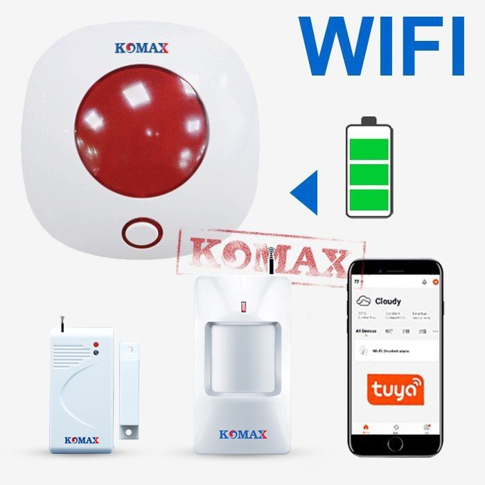 CHỐNG TRỘM WIFI TUYA KHÔNG DÂY KM-T70BW