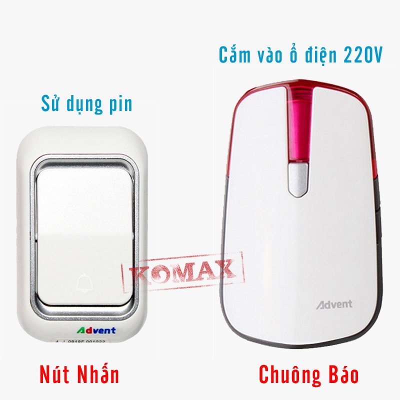 CHUÔNG CỬA KHÔNG DÂY CAO CẤP ADVENT E-681P