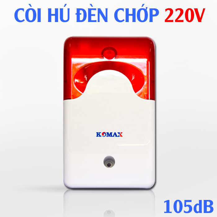 CÒI HÚ 220V KM-A09 KÈM ĐÈN CHỚP