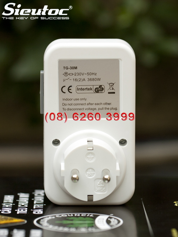 Timer cơ TG-30M nhìn từ sau