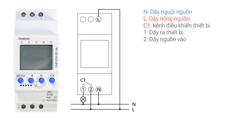 Sơ đổ đấu dây theben Simplexa 601 top