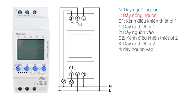 Sơ đồ đấu dây của Simplexa 602 top